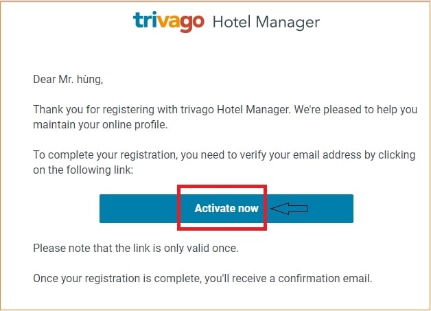 Hướng dẫn đăng ký bán phòng trên Trivago